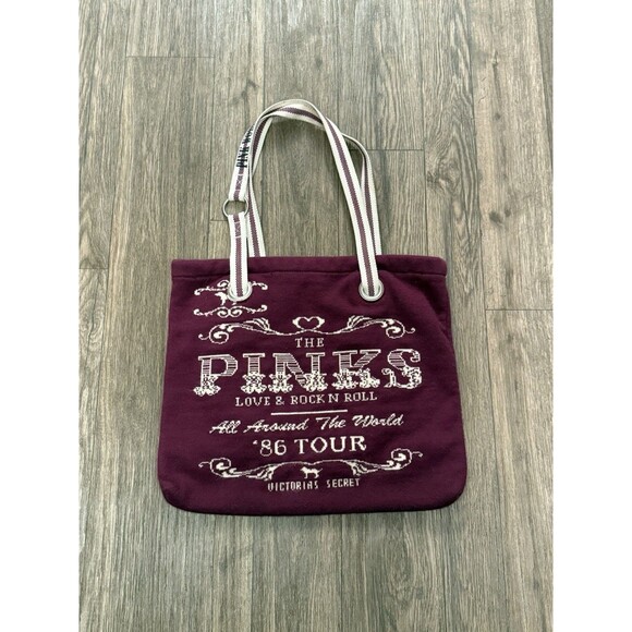 VICTORIA'S SECRET The Pinks Tote Bag Purse Shoulder Love & Rock N‎ Roll 86' Tour - Picture 1 of 6